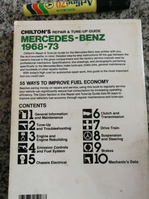 CHILTON`S REPAIR & TUNE-UP GUIDE MERCEDES BENZ 1968-73 ( CHILTONS )