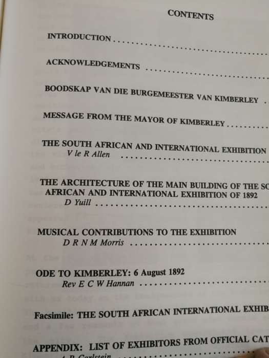 THE 1892 SOUTH AFRICAN & INTERNATIONAL EXHIBITION KIMBERLEY 1992