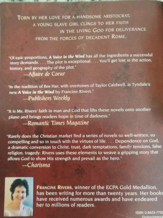 3 FRANCINE RIVERS  Books MARK of the LION SERIES  TRILOGY Books 1 2 and 3 ( complete )