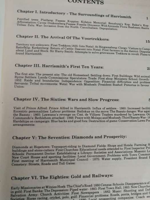The Story of Harrismith 1849-1920 by E B Hawkins a reading copy - note condition