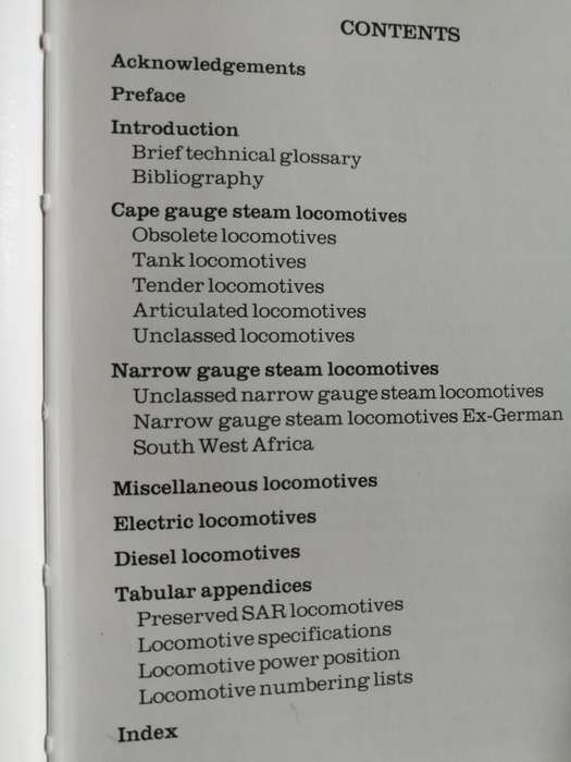 LOCOMOTIVES OF THE SOUTH AFRICAN RAILWAYS A CONCISE GUIDE  LEITH PAXTON ( includes Steam trains