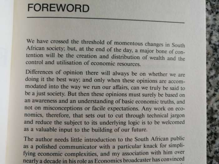 ECONOSENSE UNDERSTANDING YOUR ECONOMIC ENVIROMENT JERRY SCHUITEMA South African Economics