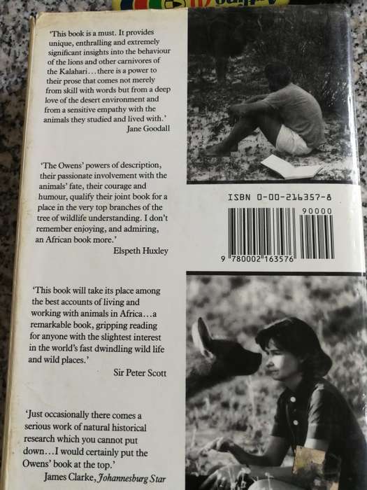 CRY OF THE KALAHARI MARK and DELIA OWENS ( wildlife  conservation in the desert environment )