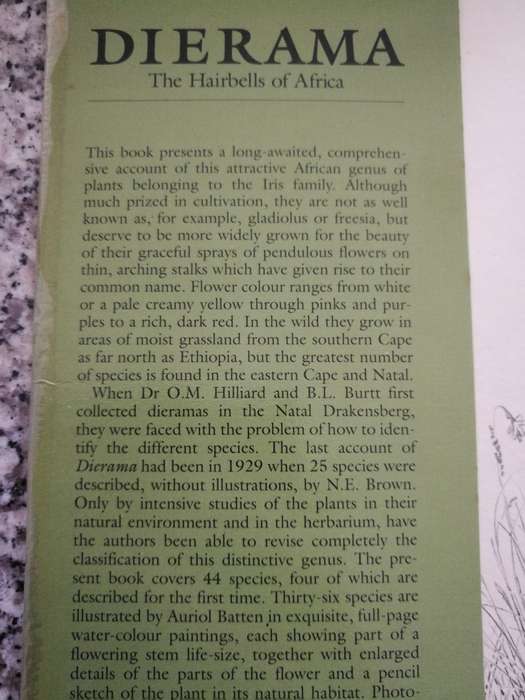 DIERAMA THE HAIRBELLS OF AFRICA O M HILLIARD AND B L BURTT Illustrations AURIOL BATTEN Signed
