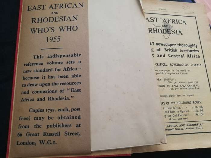 YEAR BOOK & GUIDE EAST AFRICA 1955  for the UNION CASTLE MAIL STEAMSHIP Company