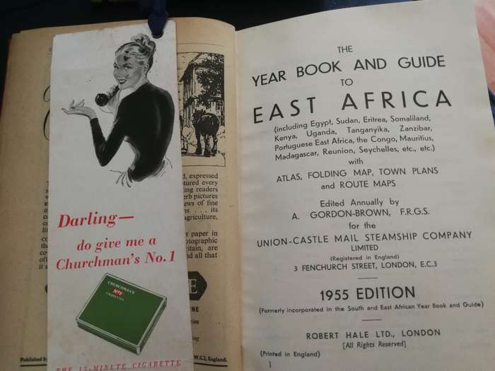 YEAR BOOK & GUIDE EAST AFRICA 1955  for the UNION CASTLE MAIL STEAMSHIP Company