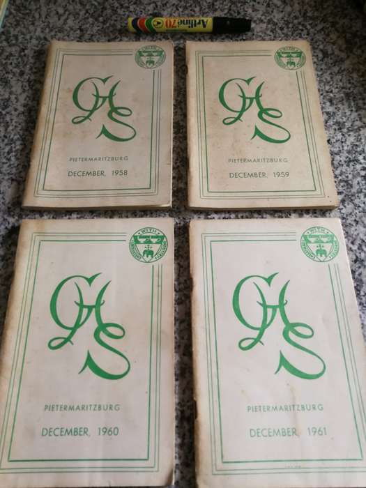 4 X GHS GIRLS HIGH SCHOOL MAGAZINE Pietermaritzburg  Year 1958 1959 1960 and 1961