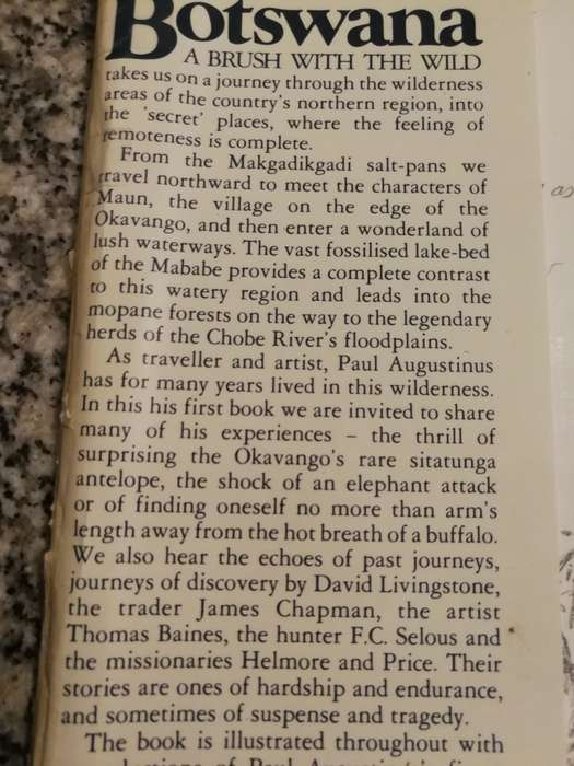 BOTSWANA A BRUSH WITH THE WILD PAUL AUGUSTINUS Foreword by Ian Player  ( wildlife )