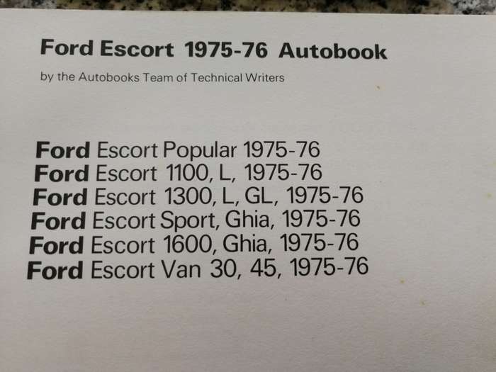 NEW ESCORT AUTOBOOKS 945 Owners Workshop Manual Ford Cars