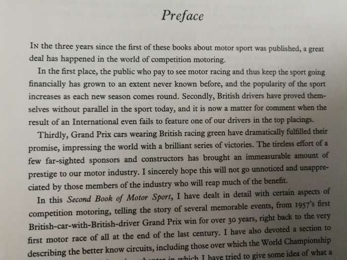 STIRLING MOSS`S SECOND BOOK OF MOTOR SPORT ED.  by   ( Motor racing incl. Le Mans )