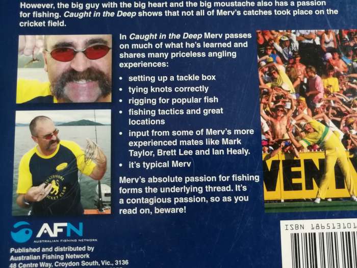 MERV CAUGHT IN THE DEEP MERV HUGHES  (  fishing angling including deep sea game fishing )