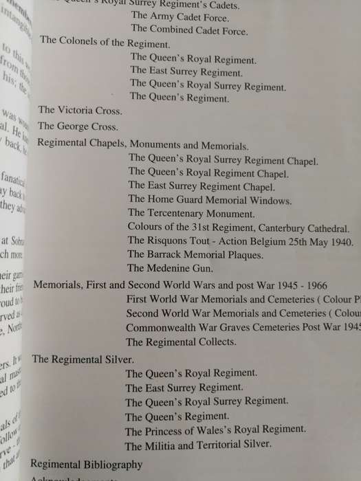 TRADITIONS TREASURES and PERSONALITIES of THE REGIMENT The Queen`s Royal Surrey Regiment