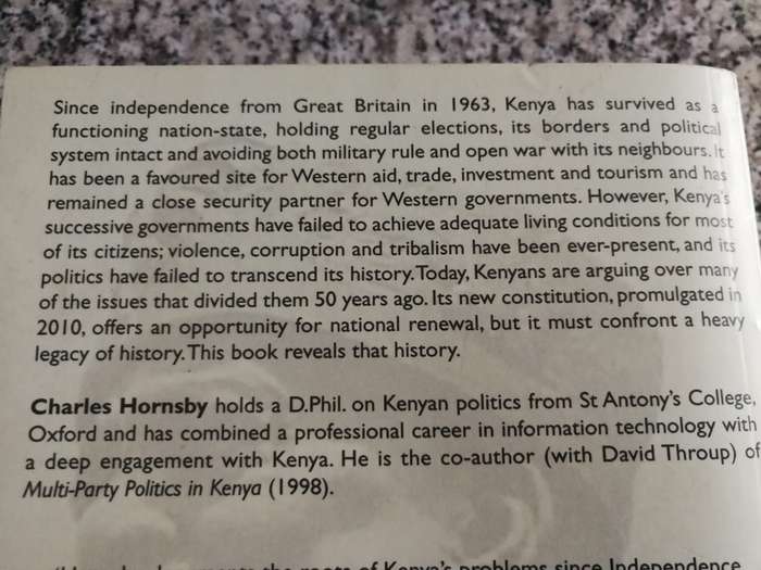 KENYA A HISTORY SINCE INDEPENDENCE CHARLES HORNSBY