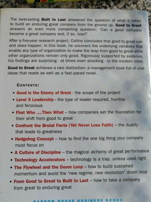 GOOD TO GREAT by JIM COLLINS Why Some Companies make the Leap & others Don't   ( Business studies  )