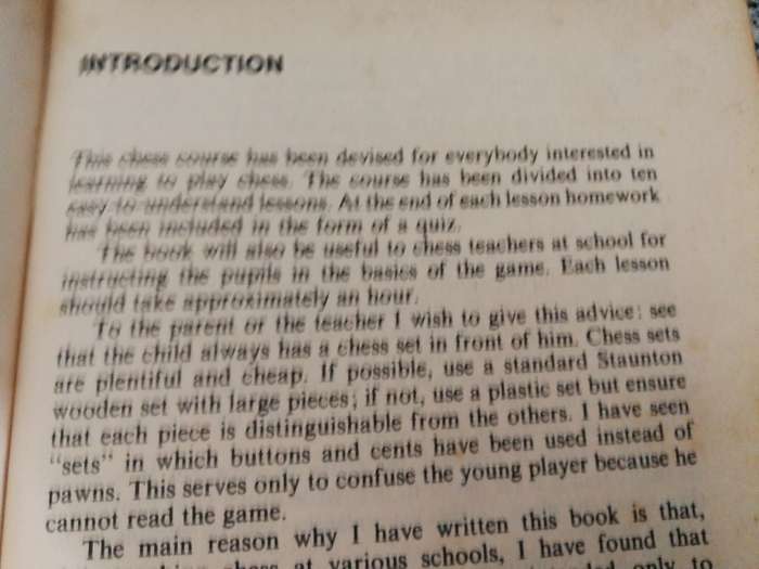 CHESS FOR BEGINNERS H MEILECH 1981