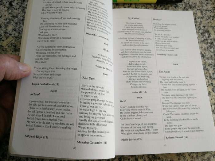 ROCK POOL MUSINGS A BOOK OF VERSE FROM YOUNG South Africans aged up to 12 years Poetry Institute