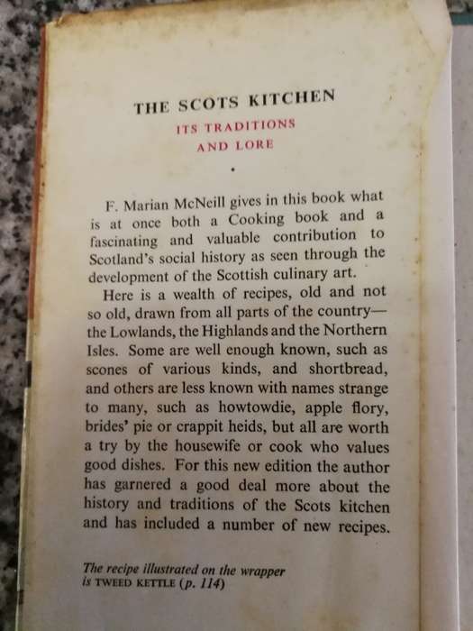 THE SCOTS KITCHEN ITS LORE & RECIPES F MARIAN McNEILL ( Scottish , Scotland Traditions  Second Editi
