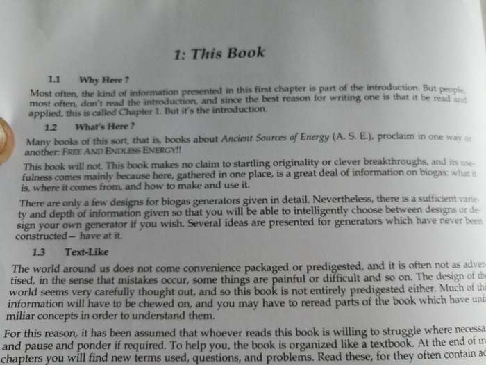 BIOGAS HANDBOOK BY DAVID HOUSE  ( Gas produces Methane  Farm manure )