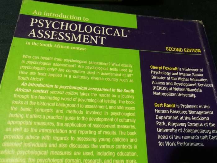 AN INTRODUCTION TO PSYCHOLOGICAL ASSESSMENT in the South African Context 2nd Edition 2006  psycology