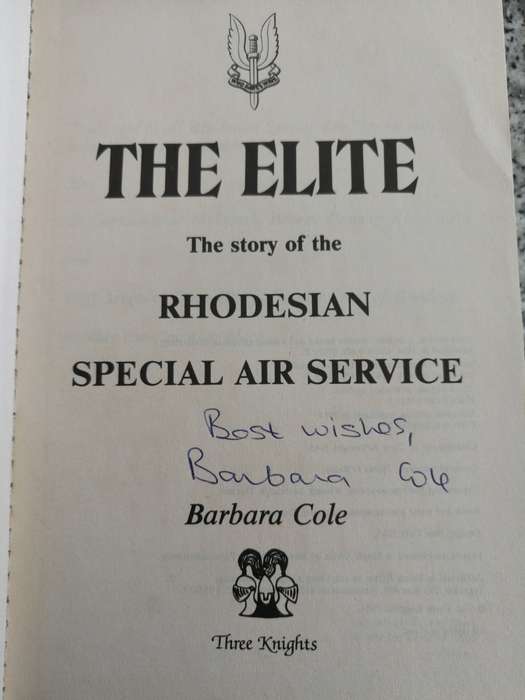 SIGNED THE ELITE The Story of the Rhodesian Special Air Service by & signed  BARBARA COLE Softcover