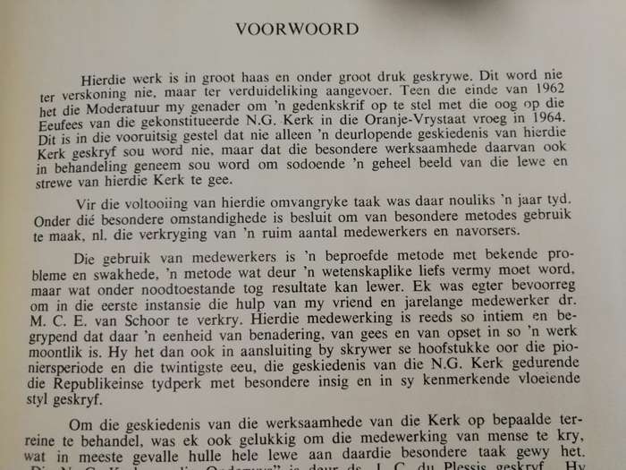 Die NEDERDUITSE GEREFORMEERDE KERK in die ORANJE VRYSTAAT Prof Dr J J OBERHOLSTER  ( NG KERK