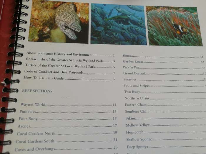 SODWANA BAY 2 MILE REEF DIVE GUIDE REEFMAPPERS INTERNATIONAL ( reef diving  skindiving )