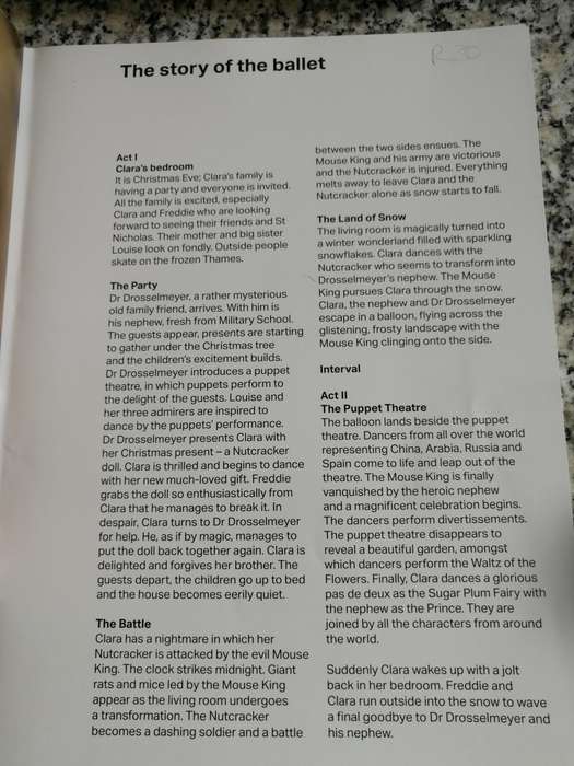 ENGLISH NATIONAL BALLET PROGRAM FOR THE NUTCRACKER London Coliseum 13 Dec 2017 -6 Jan 2018