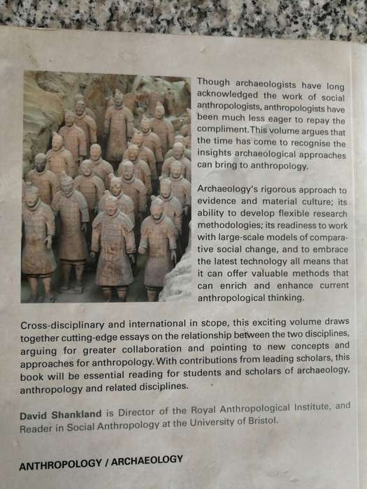 ARCHAEOLOGY AND ANTHROPOLOGY Past Present & Future Editor DAVID SHANKLAND