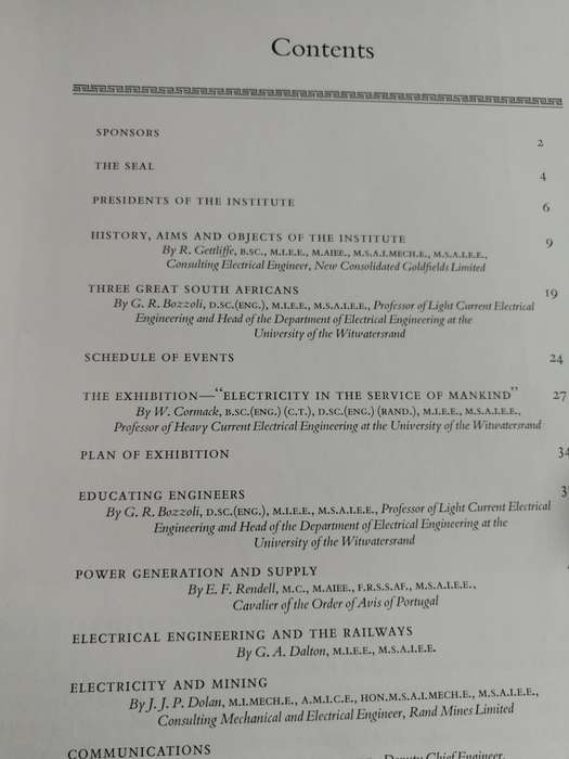 THE GOLDEN JUBILEE  of the SOUTH AFRICAN INSTITUTE of ELECTRICAL ENGINEERS 1959