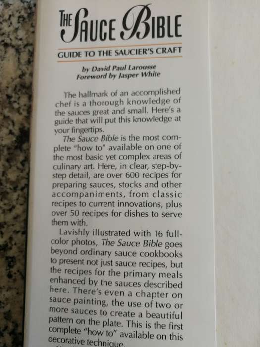 THE SAUCE BIBLE GUIDE TO THE SAUCIERS CRAFT DAVID PAUL LAROUSSE (  cooking recipes )