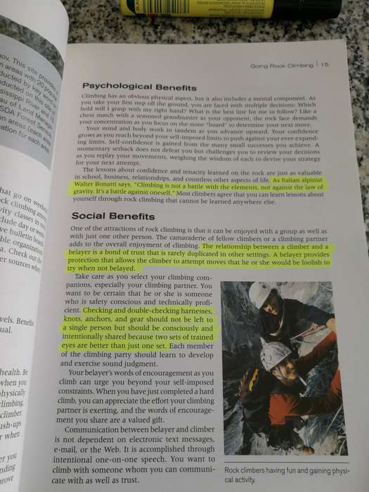 ROCK CLIMBING WILDERNESS EDUCATION ASSOCIATION TIMOTHY W KIDD JENNIFER HAZELRIGS  Mountaineering