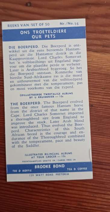 70 Brookebond cards
