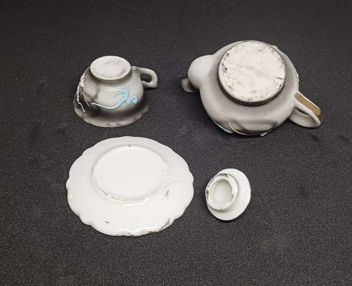 Miniature teapot and teacup