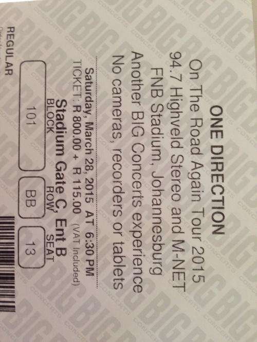 One direction tickets