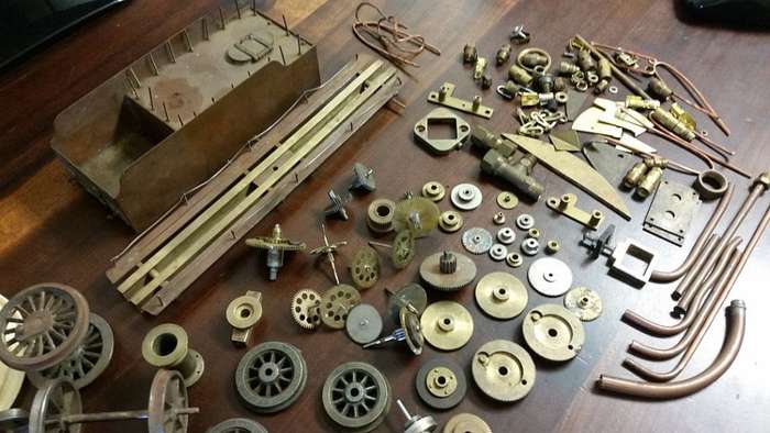 Brass Model Steam Train Parts, Steel Wheels - Assorted Odds and Ends - Job Lot
