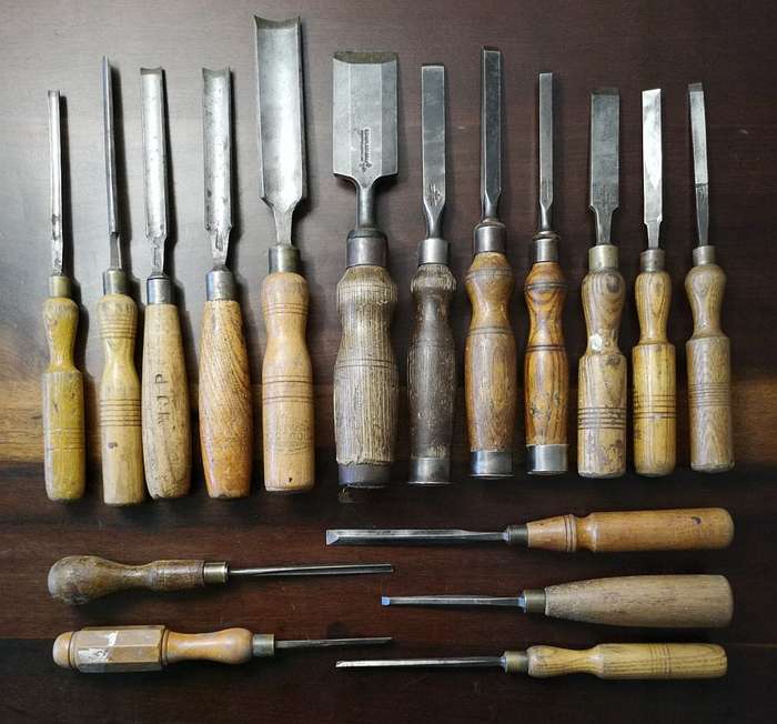 Collection of Wood Carving Chisels - Marples & Son Sheffield England - Woodcock's - Chisel Union