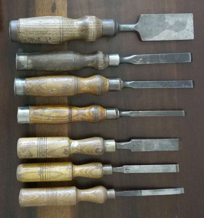 Collection of Wood Carving Chisels - Marples & Son Sheffield England - Woodcock's - Chisel Union