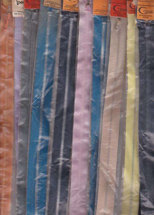 Metal Zips 55cm x-stock  closed down shop Multi-color as per scan , pack no 16