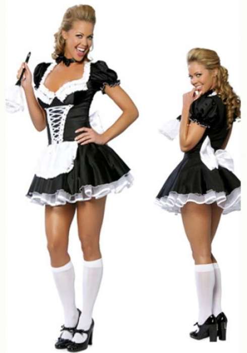 Frence Maid Mini Dress  Costume  code H-LB2177 = Size 3XLarge
