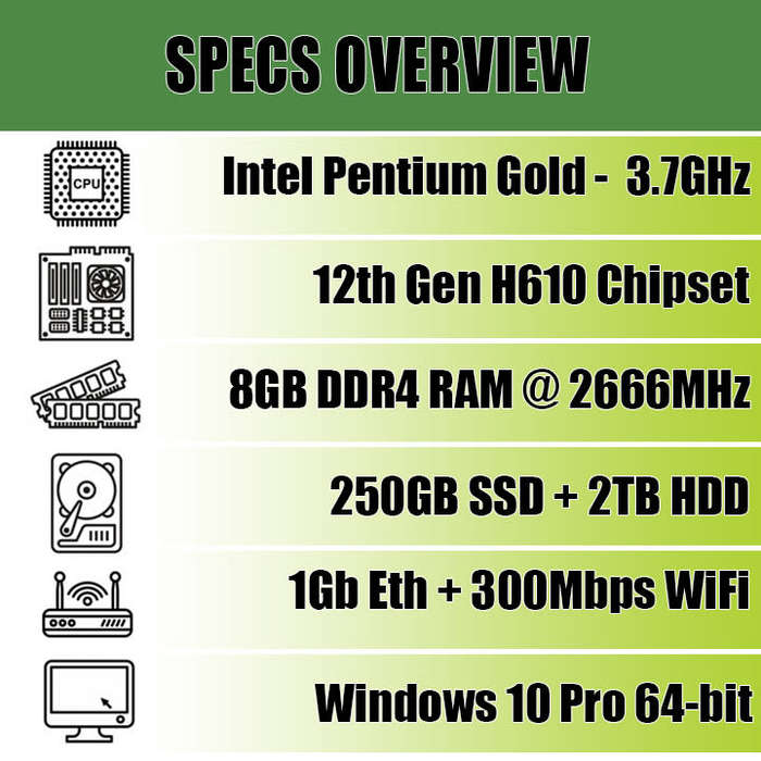 12th Generation Intel Core Pentium Gold High-Performance