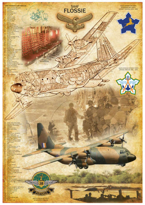 SAAF FLOSSIE Lockheed C-130B Hercules Poster Print