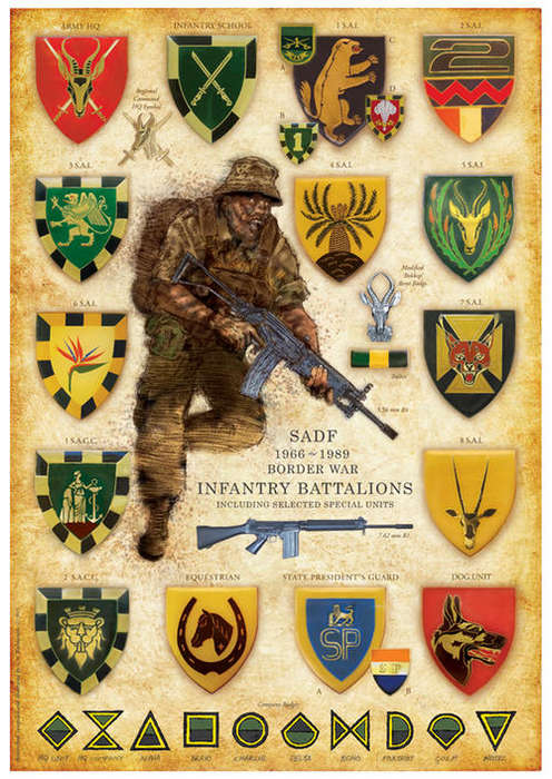 SADF Infantry Battalions 1966-1989 Border War Flashes and Insignia