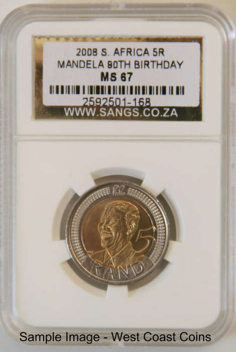 7 X MS67 - MANDELA 90TH BIRTHDAY GRADED MS67 !!!