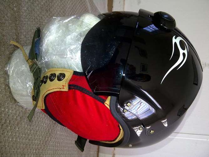 JACK DANIELS JET PILOT or HELICOPTER PILOT STYLE MOTORCYCLE HELMET- BRAND NEW  - FREE POSTAGE !!