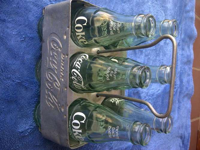 100% Genuine,ORIGINAL! 1950's Coca-Cola 6 Pack Aluminium Bottle Carrier - Caddy.