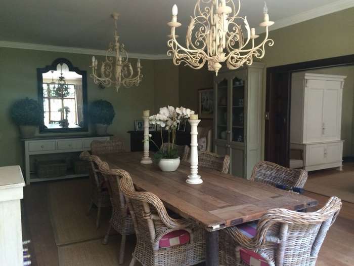 Cane Wicker Chairs - Full Set of 8 with Cushions Included
