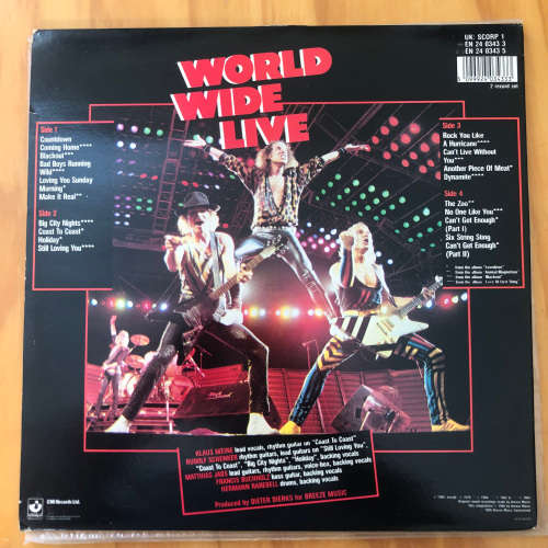 SCORPIONS - WORLD WIDE LIVE . LP Vinyl Album