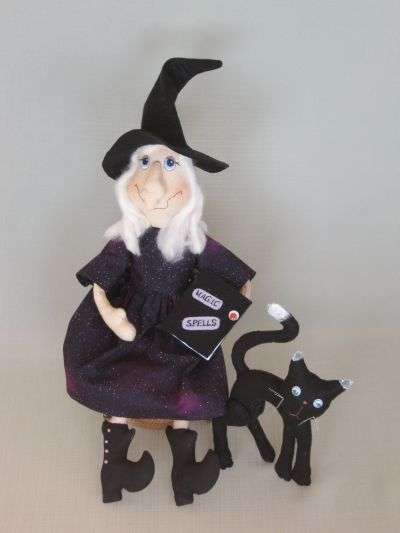 PATTERN for Witch Doll and Cat