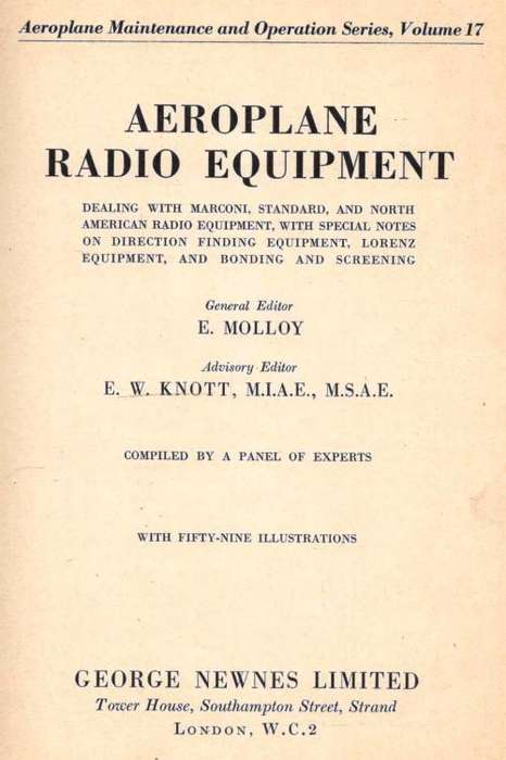 Aeroplane Radio Equipment  --  E Molloy --  1941