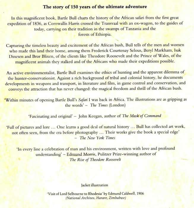 Safari  -  A Chronicle of Adventure  --  Bartle Bull